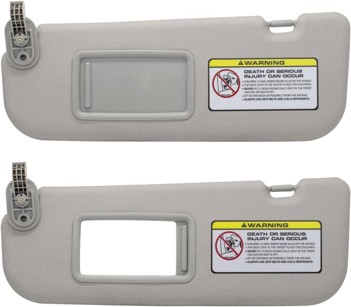 Solidspare Grey Sun Visor Makeup Mirror Left-Driver Side For 2011-2016 Hyundai Elantra MD