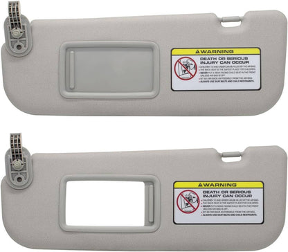 Solidspare Grey Sun Visor Makeup Mirror Left-Driver Side For 2011-2016 Hyundai Elantra MD