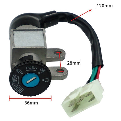 Solidspare Ignition Switch Key Lock Gas Tank Cap Set Compatible for GY6 50cc Scooter Moped