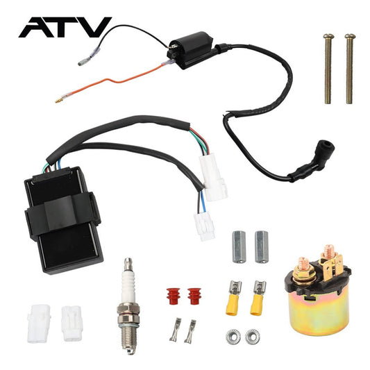 Solidspare Ignition Coil CDI w/ Spark Plug Kit For 1989-2004 Kawasaki Bayou 300 KLF300