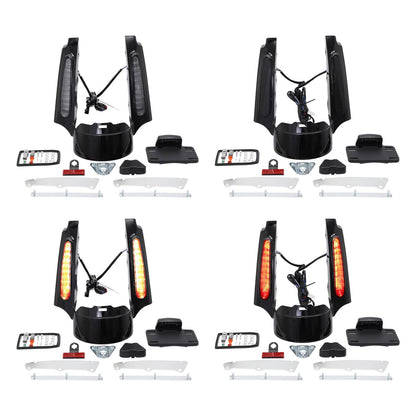 Solidspare Rear Fender Extension W/ LED Red & Amber Light For For Harley Touring 2009-2013