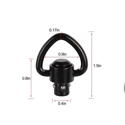 Solid Spare 4PCS 1" QD Sling Swivel w/ Heavy Duty Mount Quick Detach Push Button Attachment
