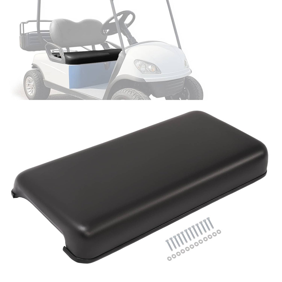 Solidspare Front Golf Cart Seat Bottom Cushion Assembly Black For Club Car DS 2000.5-up