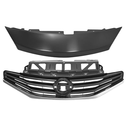 Solid Spare Assembly Front Upper Bumper Grille & Cover For 2014-2016 Nissan Versa Note