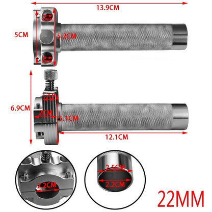 Solid Spare 7/8" 22mm Throttle Twist Grip Tube Accelerator For Kawasaki Honda Suzuki Ducati