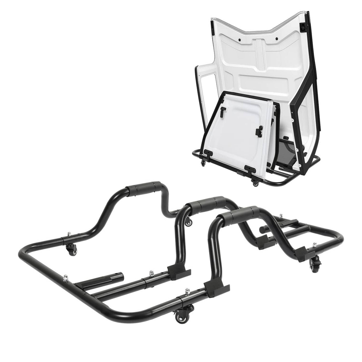 Solid Spare Hardtop Storage Rack For Jeep Wrangler CJ-7 YJ TJ JK JL 1976-2025 Powder Coated