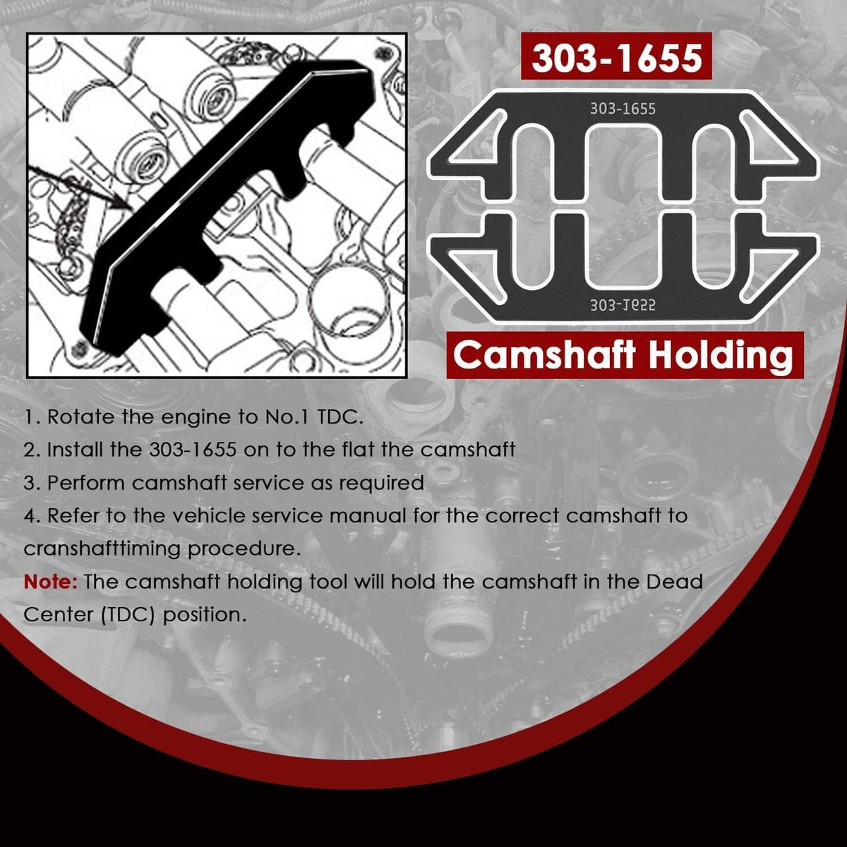 Solid Spare 303-1655 Camshaft Holding Alignment Timing Tool for Ford 3.5L Upgraded EcoBoost
