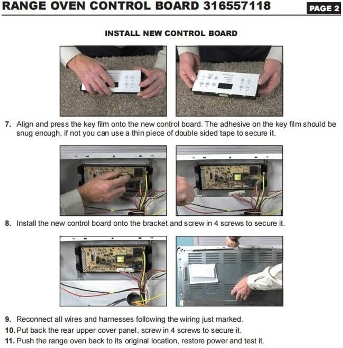 Solid Spare 316557118 Range Oven Control Board For Frigidaire Kenmore 316418208 316557108