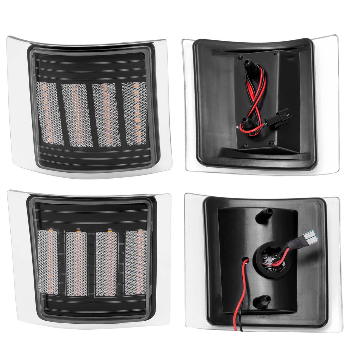 Solid Spare For Chevy C/K 1500 2500 3500 94-98 LED Sequential Corner Side Marker Lights Set