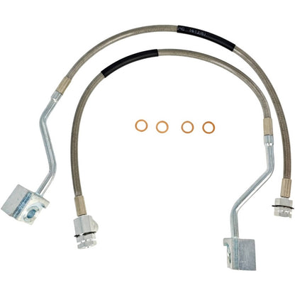 Solid Spare 2X Front Extended Brake Line 89310S Fit Ford Truck F150 4WD 1980-1996 Engine