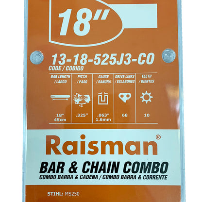 18" GUIDE BAR AND CHAIN REPLACES OREGON 183PXLBA074 578780