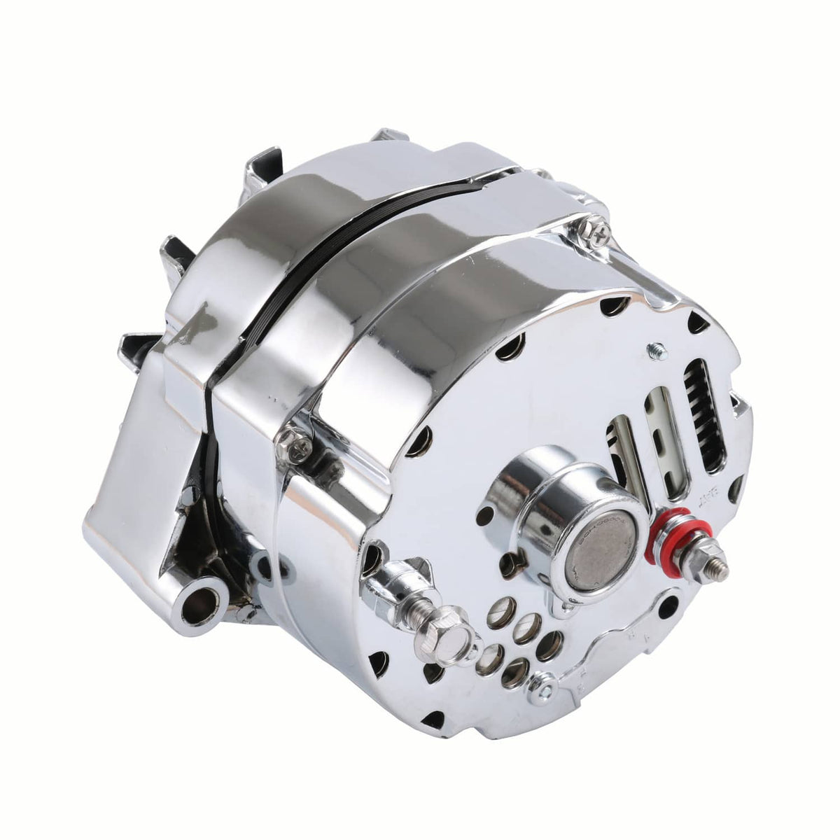 Solidspare Chrome Alternator For SBC BBC Chevy GM 1 Wire Street Rod-High Output ADR0335-C
