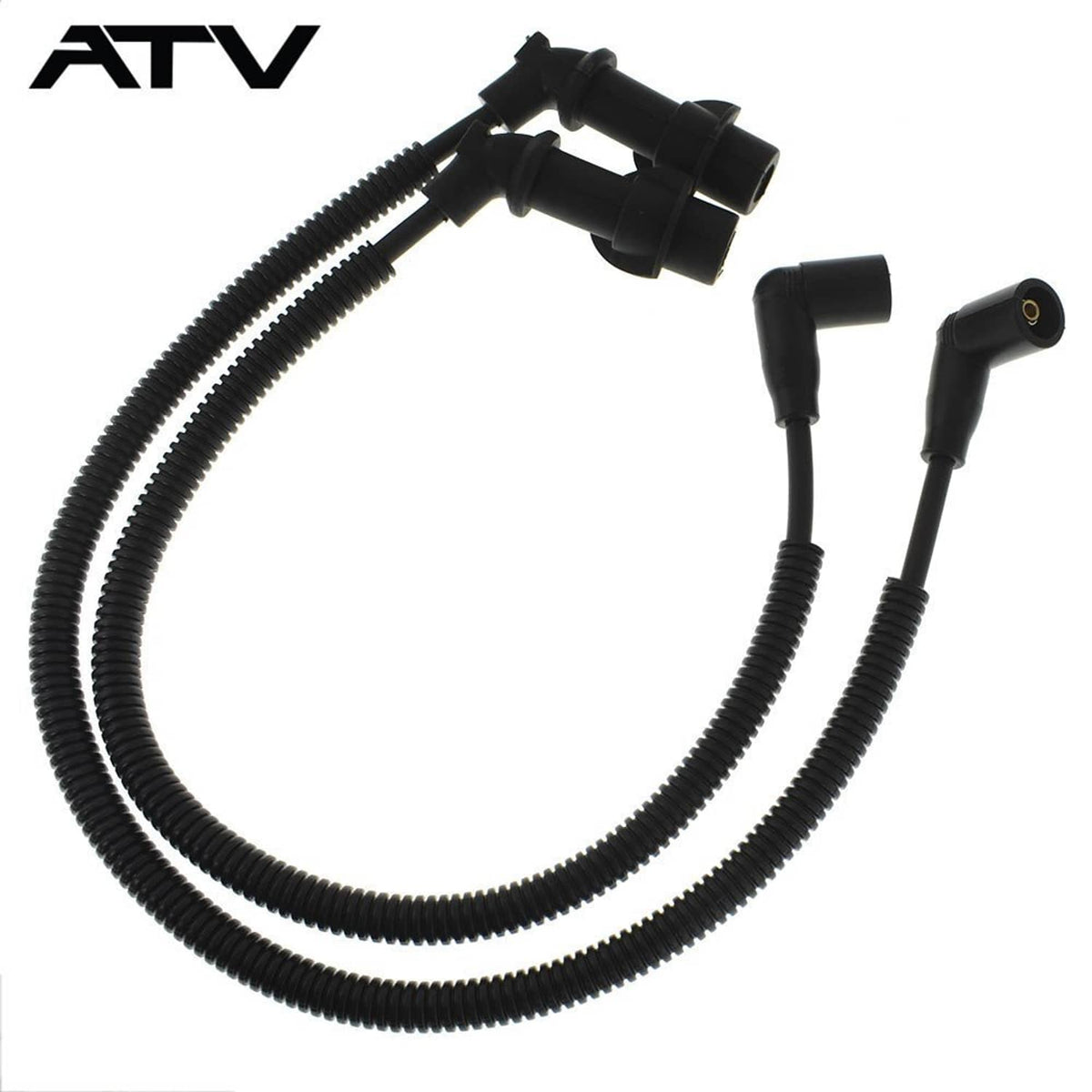 Solidspare ATV 2×Ignition Coil Spark Plug Caps & Wires For Polaris Ranger 700 RZR