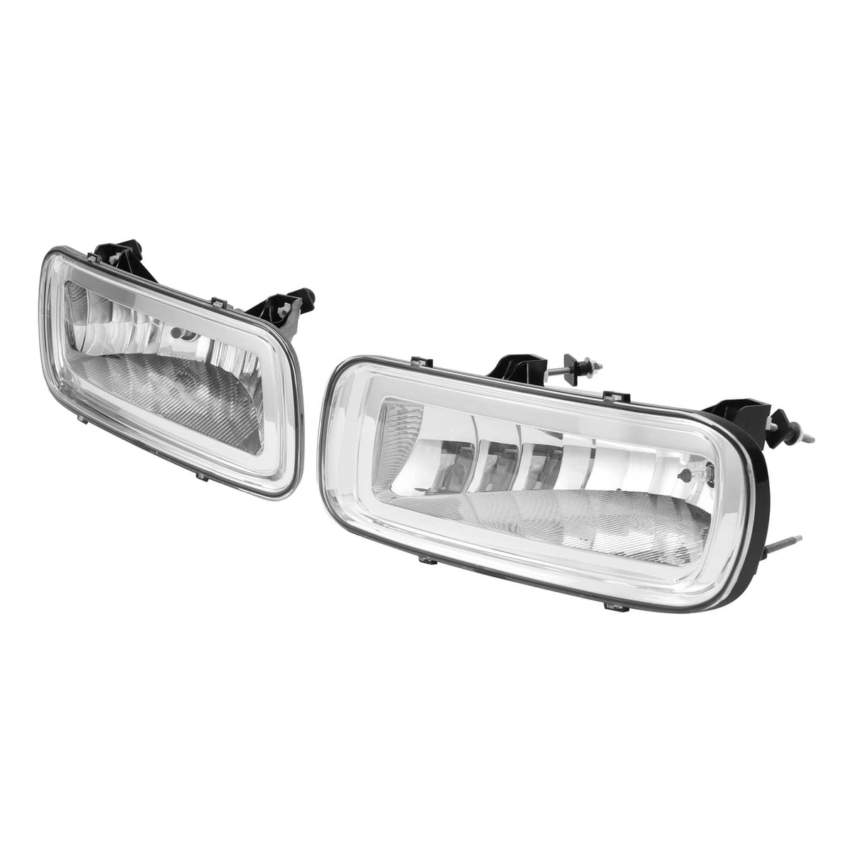 Solid Spare Fog Lights Assembly Clear Lens w/ Bulbs For 04-06 Ford F-150 06 Lincoln Mark LT