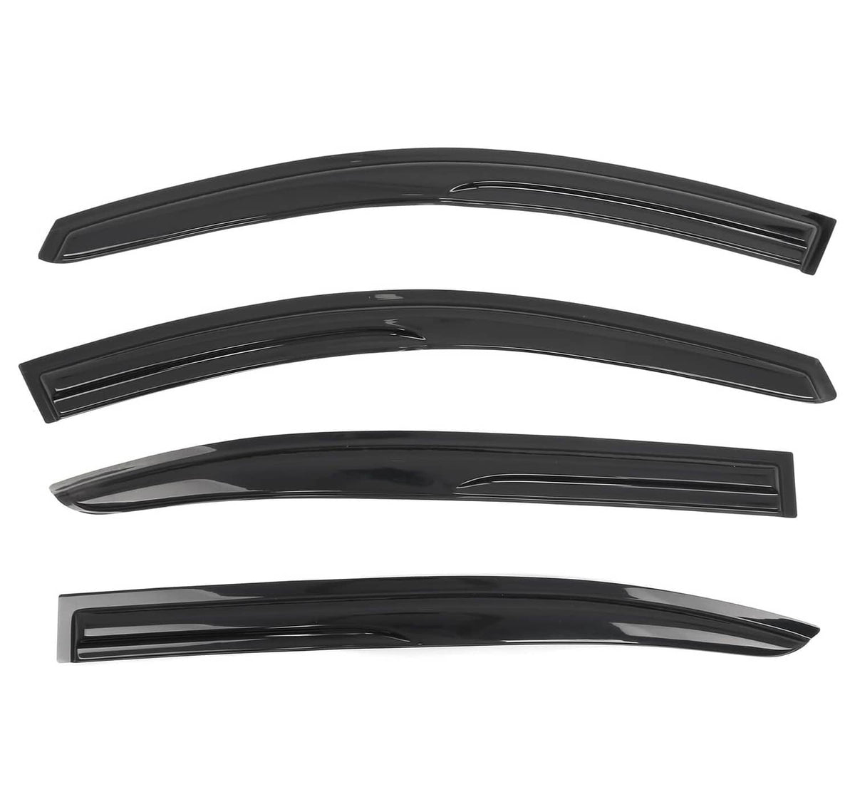 Solidspare Window Visor Rain Guard Vent For Honda Accord 2008-2012 Wavy Mugen Style Tinted