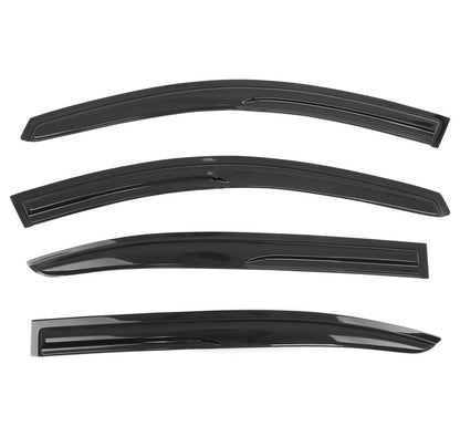 Solidspare Window Visor Rain Guard Vent For Honda Accord 2008-2012 Wavy Mugen Style Tinted