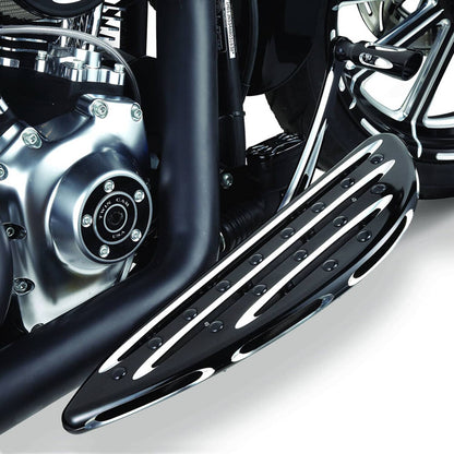 Solidspare Black Aluminum Driver Floorboard Foot Boards For Harley Road Glide King Softail