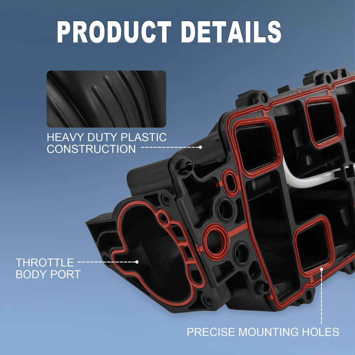 Solidspare MEW Upper Intake Manifold w/ Gasket for 1995-2005 Chevy Buick Olds 3800 3.8L V6