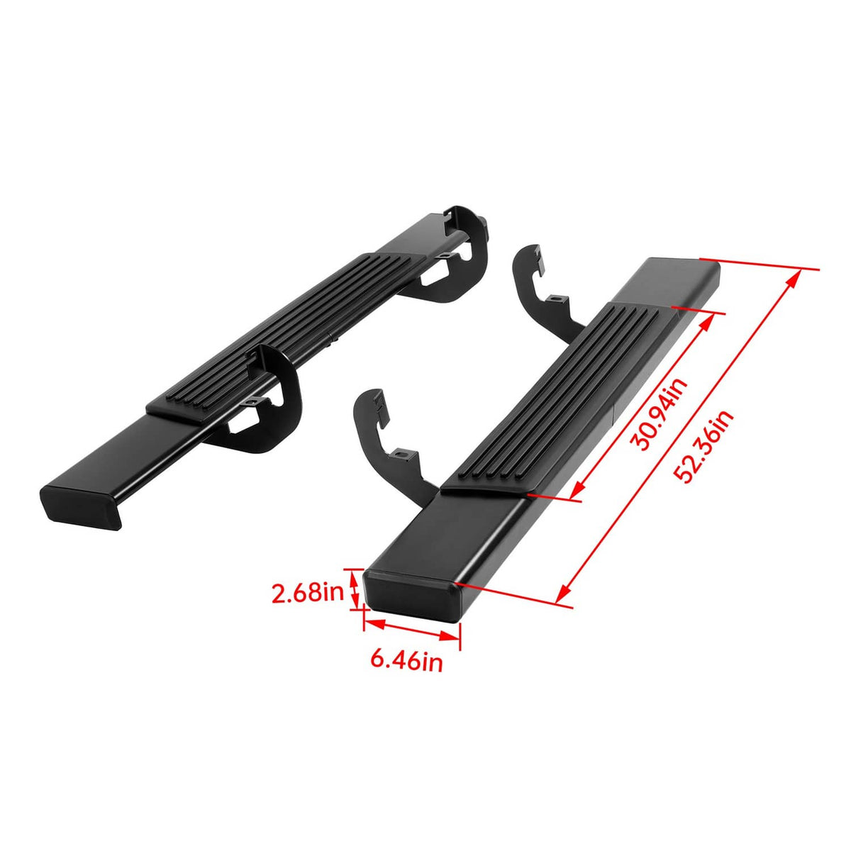 Solid Spare Side Step Bar Running Boards Black For 2019-2025 Silverado Sierra Regular Cab
