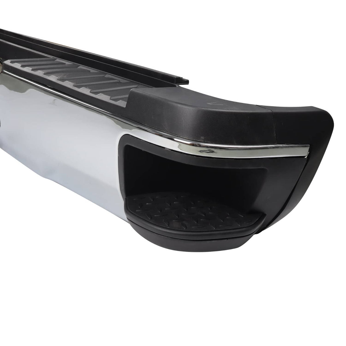 Solidspare Chrome Rear Step Bumper Assembly FIT Chevy Silverado GMC Sierra 1500 2014-2018