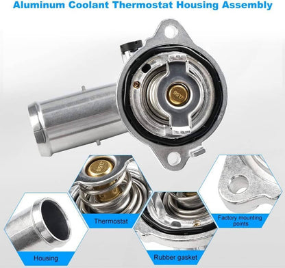 Solidspare Aluminum Upgrade Coolant Thermostat Housing For Jeep Wrangler JK 3.6L 2012- 2018