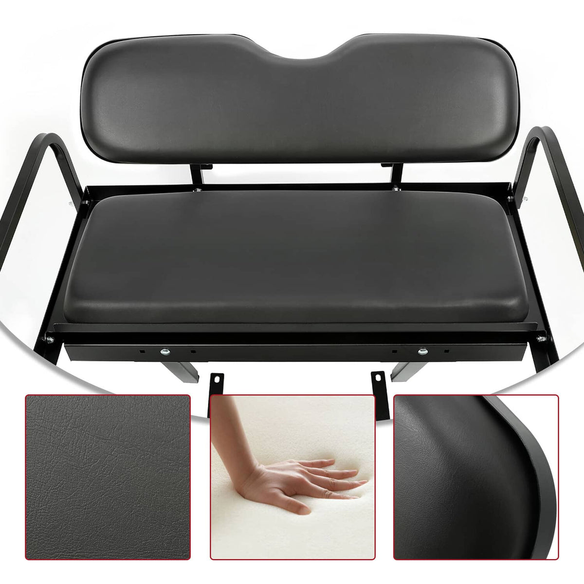 Solidspare Flip Rear Back Seat Kit Cushion For Yamaha Drive G29 2007-2016 Golf Cart