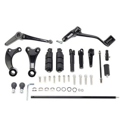 Solidspare Foot Pegs Forward Control Kit For Harley Sportster XL 883 1200 2014-2022 Black