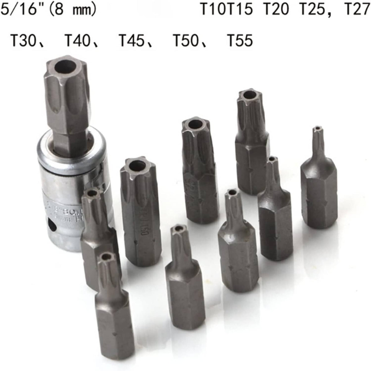 Solid Spare NEW 34pcs Torx Star Sockets & Bit Set Male Female E-torx Security Bits 3/8 Drive