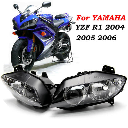 Solidspare Front Headlight Assembly + Upper Stay Fairing Bracket For Yamaha YZF-R1 2004-06