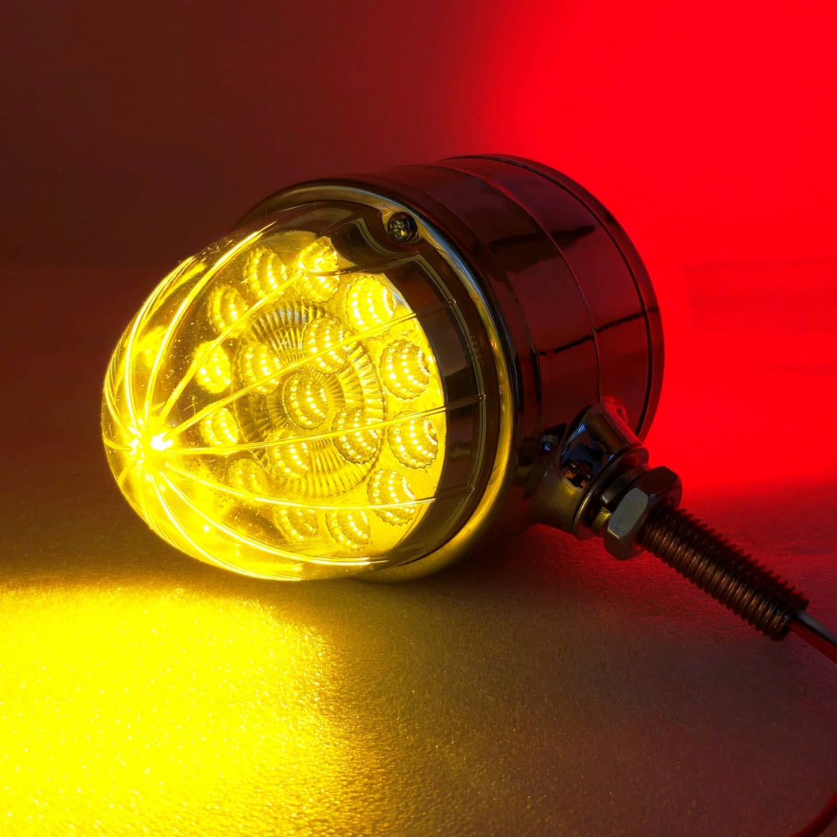 Solid Spare 2X Amber/Red Light Clear Lens 17 LED Watermelon Light for Freightliner