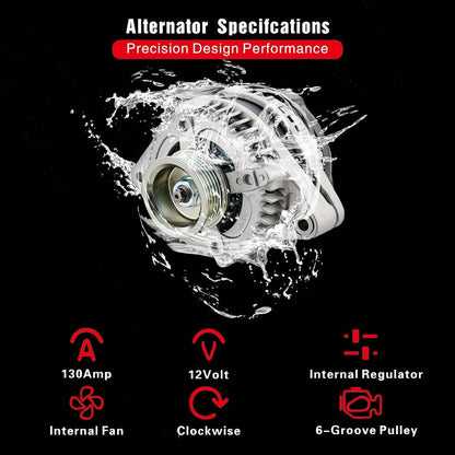 Solidspare Alternator 31100R40A for Honda Accord 2008-2012 Acura TSX L4/2.4L 2009-2014 130A