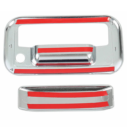 Solid Spare For Ford F-150 F150 4 Door 2004-14 Chrome Outside Tailgate Handle Cover Overlay