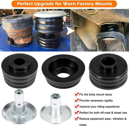 Solidspare Body Cab Mount Bushing Kit For Ford F250/350 Super Duty 2/4WD 2008-16 KF04060BK