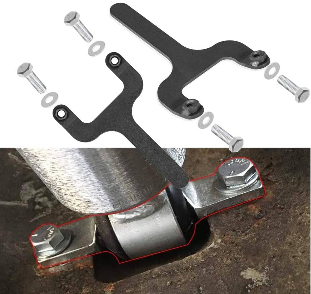 Solid Spare Rear Bar Pin Flag Nut Fits for 1984-2001 Jeep Cherokee XJ 4WD and 2WD