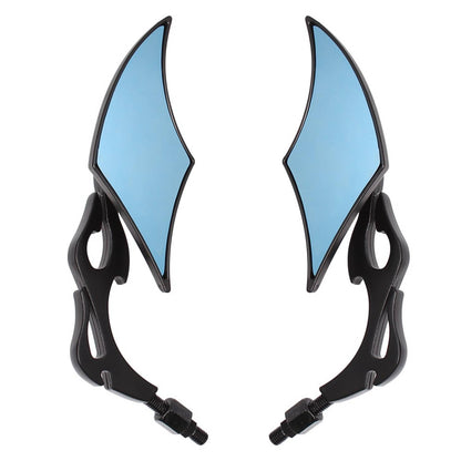 Solidspare 8mm 10mm Black Rear View Mirrors For Harley Cruiser Chopper Bobber Motorcycle