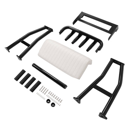Solidspare 29" Leaning Post Seat W/ 4 Rod Holders Aluminium Boat Seat For Centre Console
