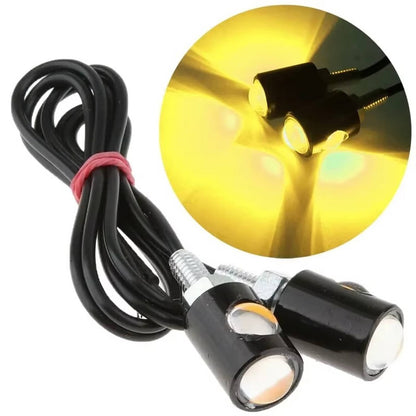 Solid Spare 4X Universal Motorcycle Mini LED Turn Signals Indicator Amber Blinker Light Lamp