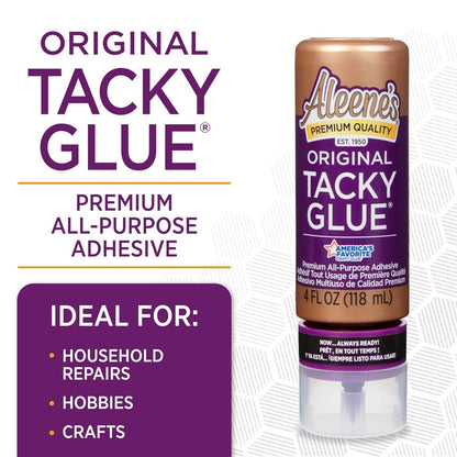 (3 pack) Aleene's Original Tacky Glue 4 fl oz, Premium All-Purpose Adhesive
