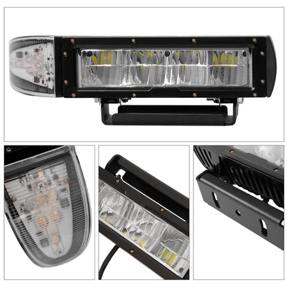 Solidspare 2PCS Headlight Heated LED Plow Lights Universal Replace For 1312100