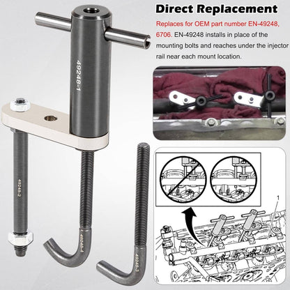Solidspare 6706 Fuel Injector Rail Assembly Remover Tool EN-49248 For Chevy GMC Cadillac GM