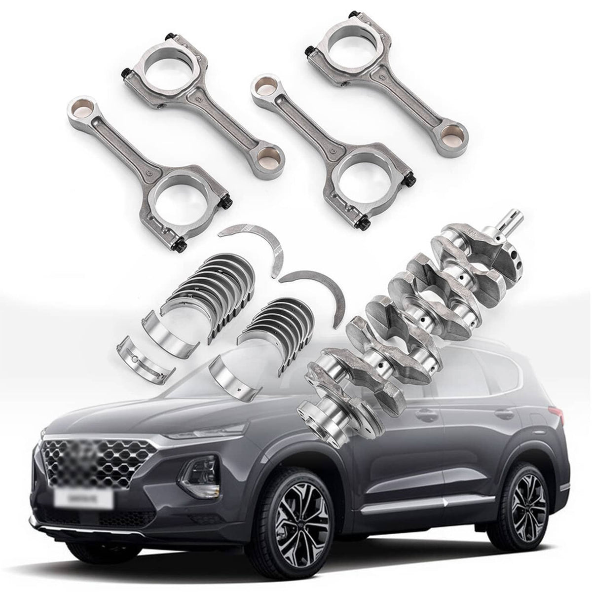 Solidspare Crank Shafts Connecting Rod Bearing Kit for Hyundai Santa Fe Sport 2.4L 2013-18