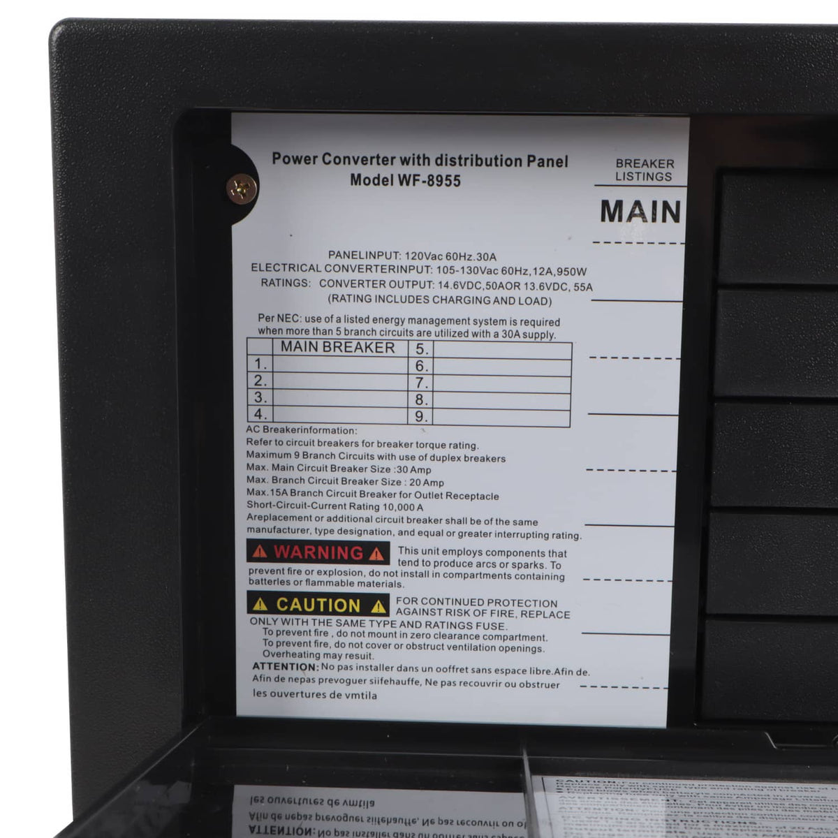 Solidspare WF-8955-AD 8900 Power Converter Battery Chargers for rv, Camper