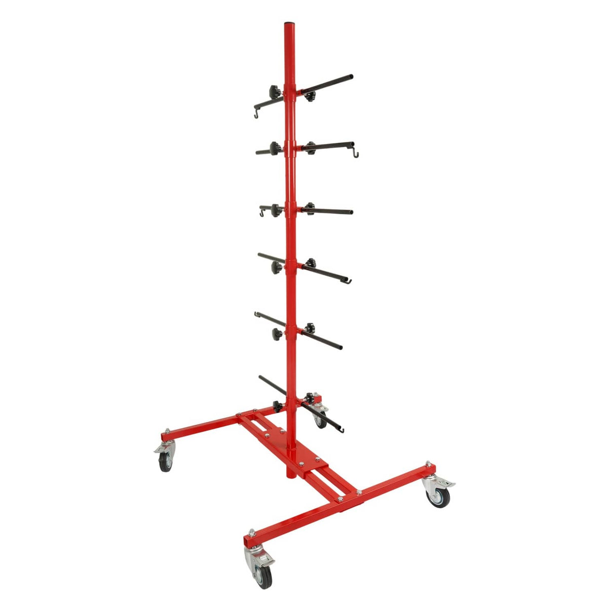 Solid Spare Powder Coated Adjustable Tree Paint Stand For Autobody Door Fender Panel
