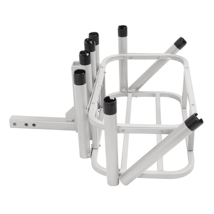 Solid Spare Heavy Duty Fishing Rod Rack Rod Holder 2" Receiver Hitch Mount w/Notch Caps