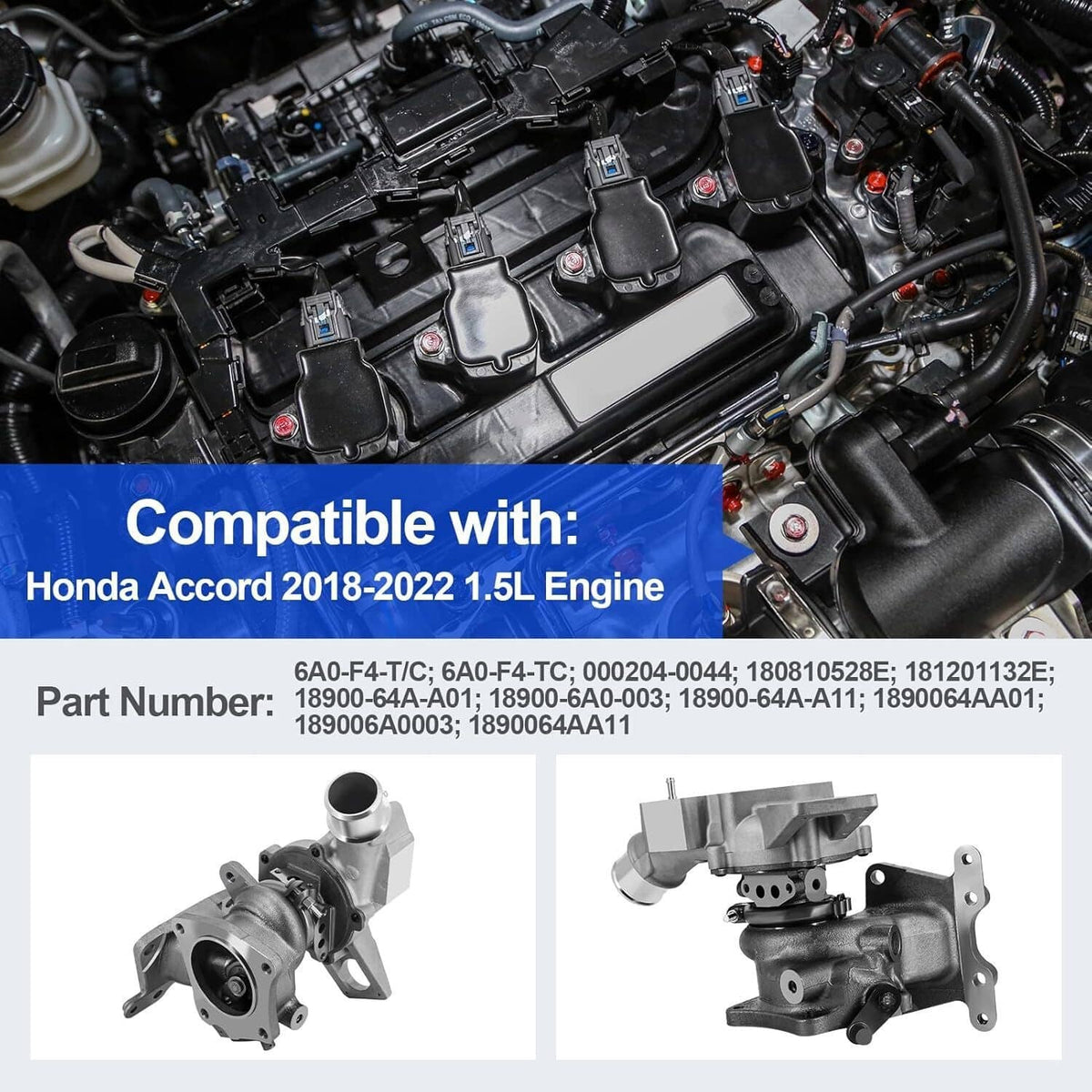 Solidspare Turbo Turbocharger With Actuator GAP For 2018-2023 Honda Accord 18900-6A0-003