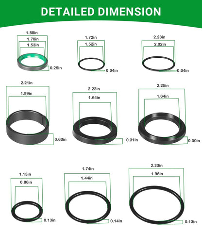 Solid Spare AW16444 Hydraulic Cylinder Seal Kit for John Deere Loader Models 145 146 148 158