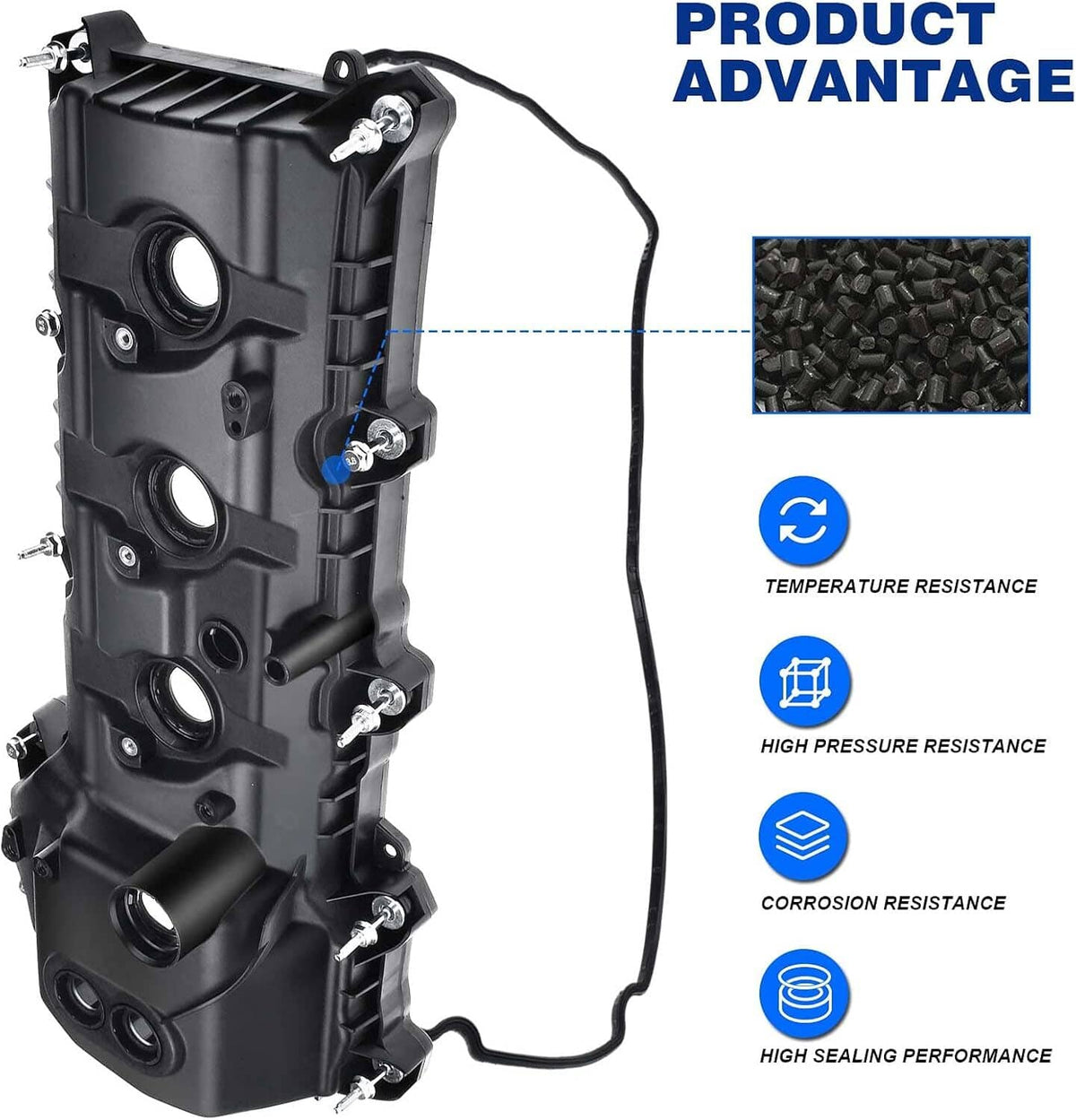 Solidspare 2Pcs Valve Covers Set for 2013-2016 Ford F-150 15-17 Ford Expedition 3.5L Turbo