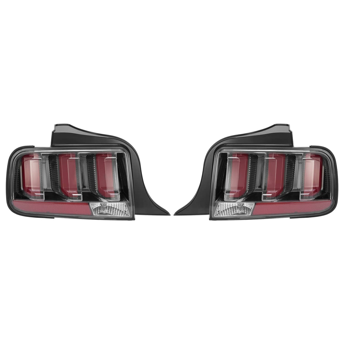 Solid Spare For Ford Mustang 2005-2009 Clear Lens LED Tail Lights Rear Brake Lamps Set 05-09