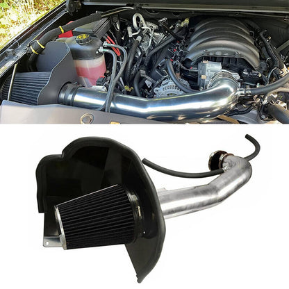 Solidspare Cold Air Intake Kit + Heat Shield For 2014-2019 Chevrolet GMC Cadillac 5.3L 6.2L