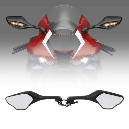 Solidspare For Honda CBR1000RR 2017-2025 New Motorcycle Rearview Mirrors w/LED Turn Signals